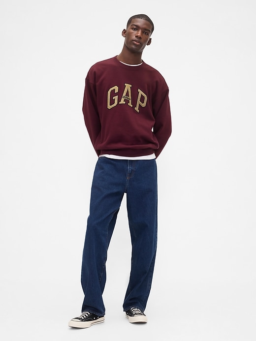 2 of 8 showing, with the color tuscan red of product Heavyweight Oversized Logo Sweatshirt