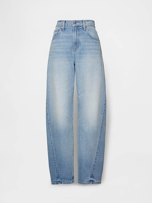Image number 7 showing, High Rise Baggy Barrel Jeans