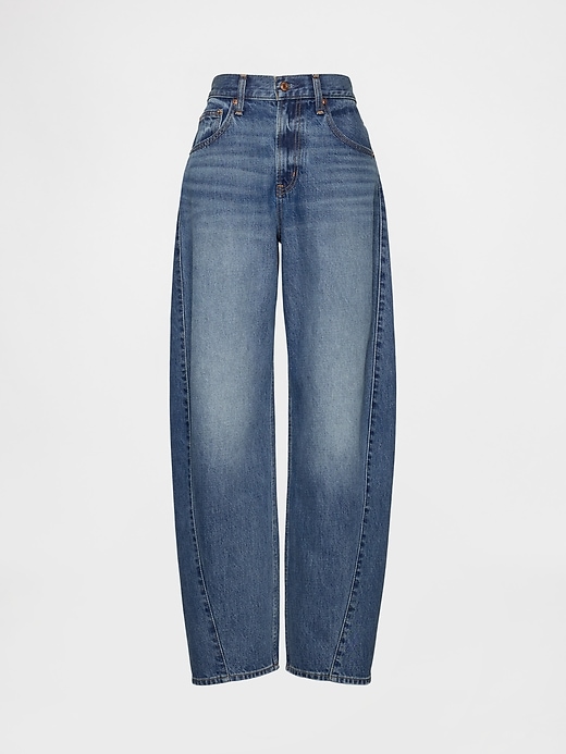 Image number 7 showing, High Rise Baggy Barrel Jeans
