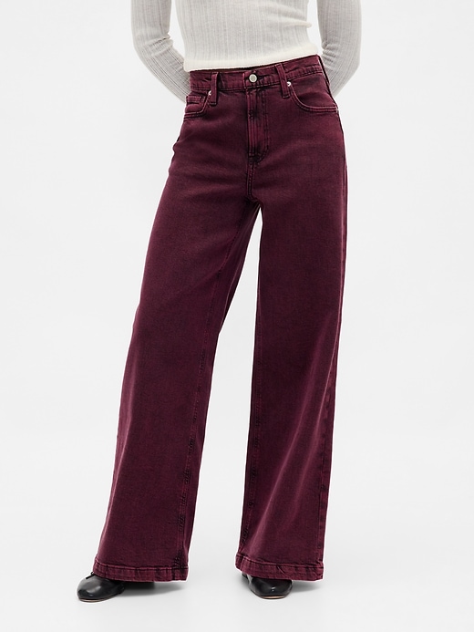 Image number 2 showing, High Rise Stride Wide-Leg Jeans