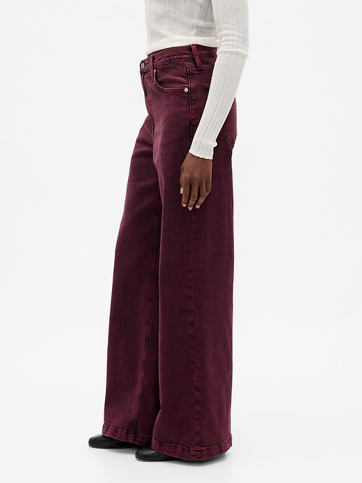 Image number 3 showing, High Rise Stride Wide-Leg Jeans