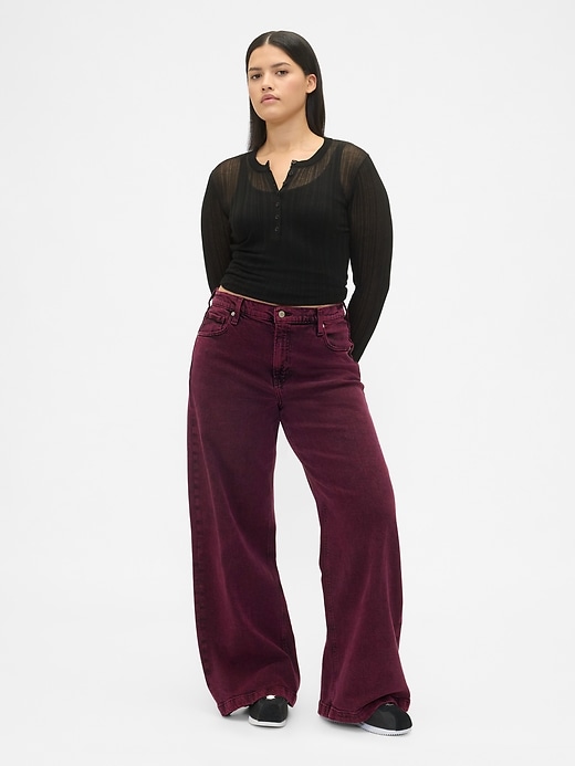 Image number 5 showing, High Rise Stride Wide-Leg Jeans