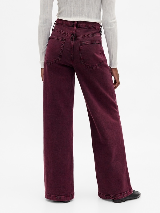 Image number 4 showing, High Rise Stride Wide-Leg Jeans