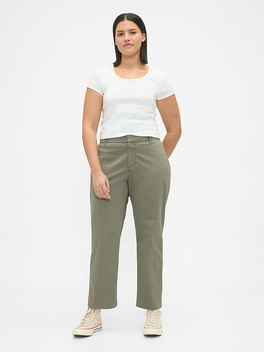 Image number 5 showing, Mid Rise Straight Khakis