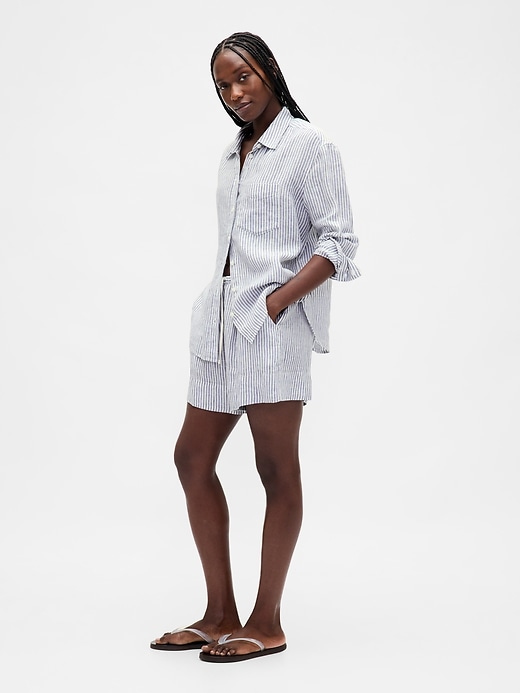 Image number 3 showing, 100% Linen Easy Shorts