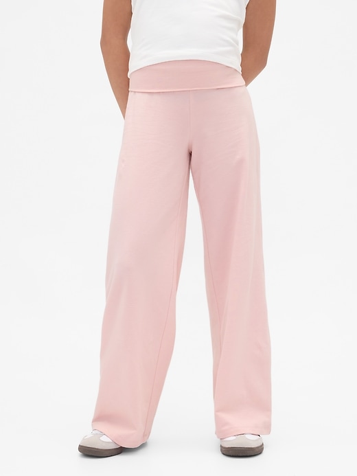 Image number 3 showing, Kids Wide-Leg Foldover Leggings