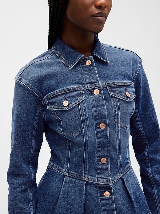 Image number 2 showing, Peplum Denim Jacket