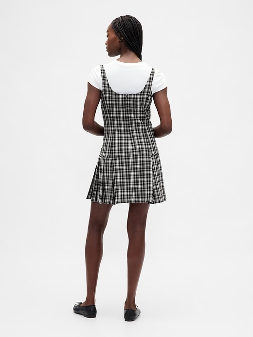Image number 2 showing, Square-Neck Pleated Mini Dress
