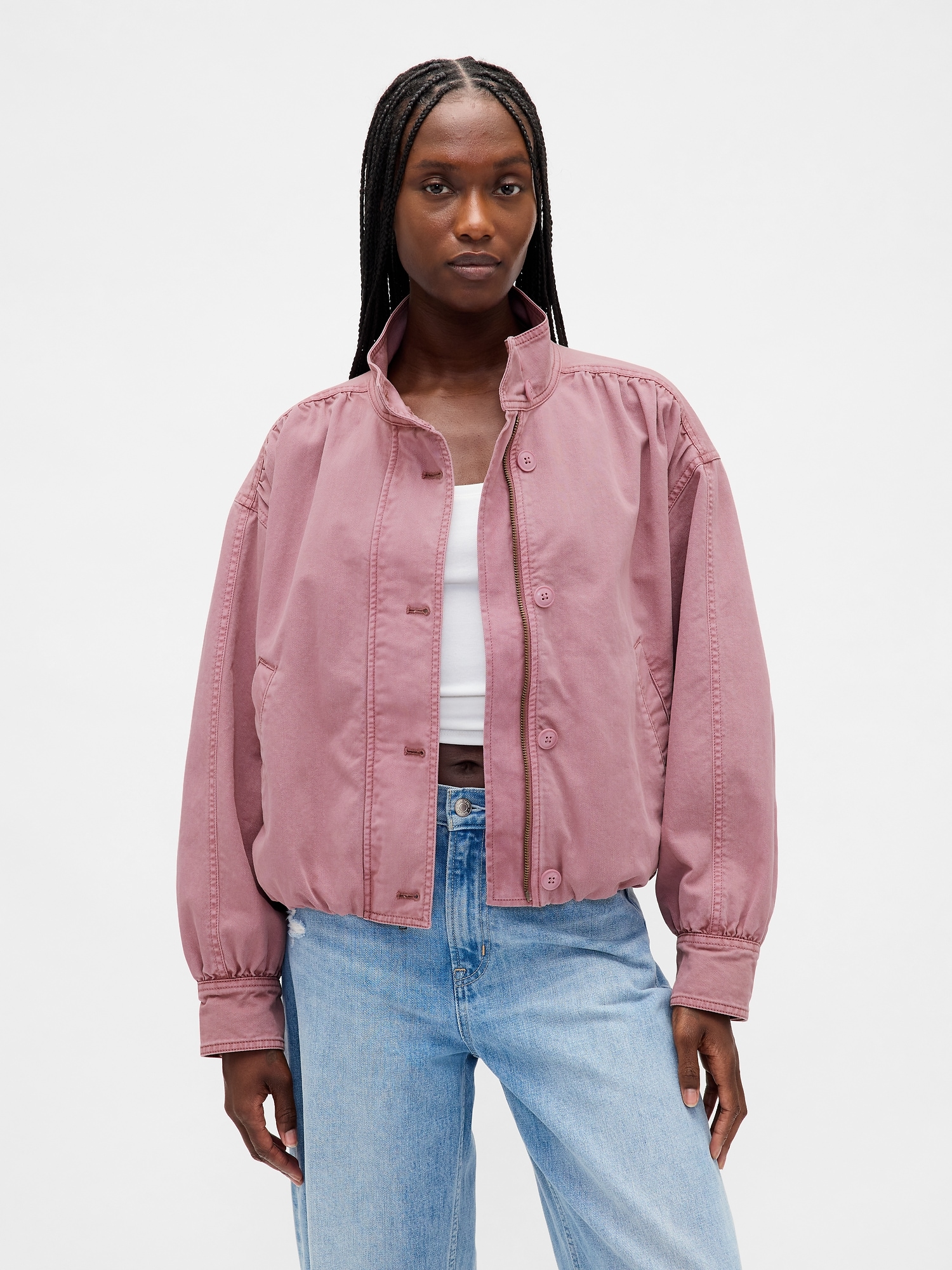 Gap Oversized Twill Bubble Jacket