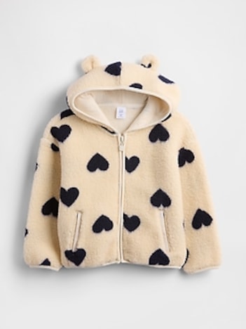 Baby & Toddler Sherpa Bear Zip Hoodie