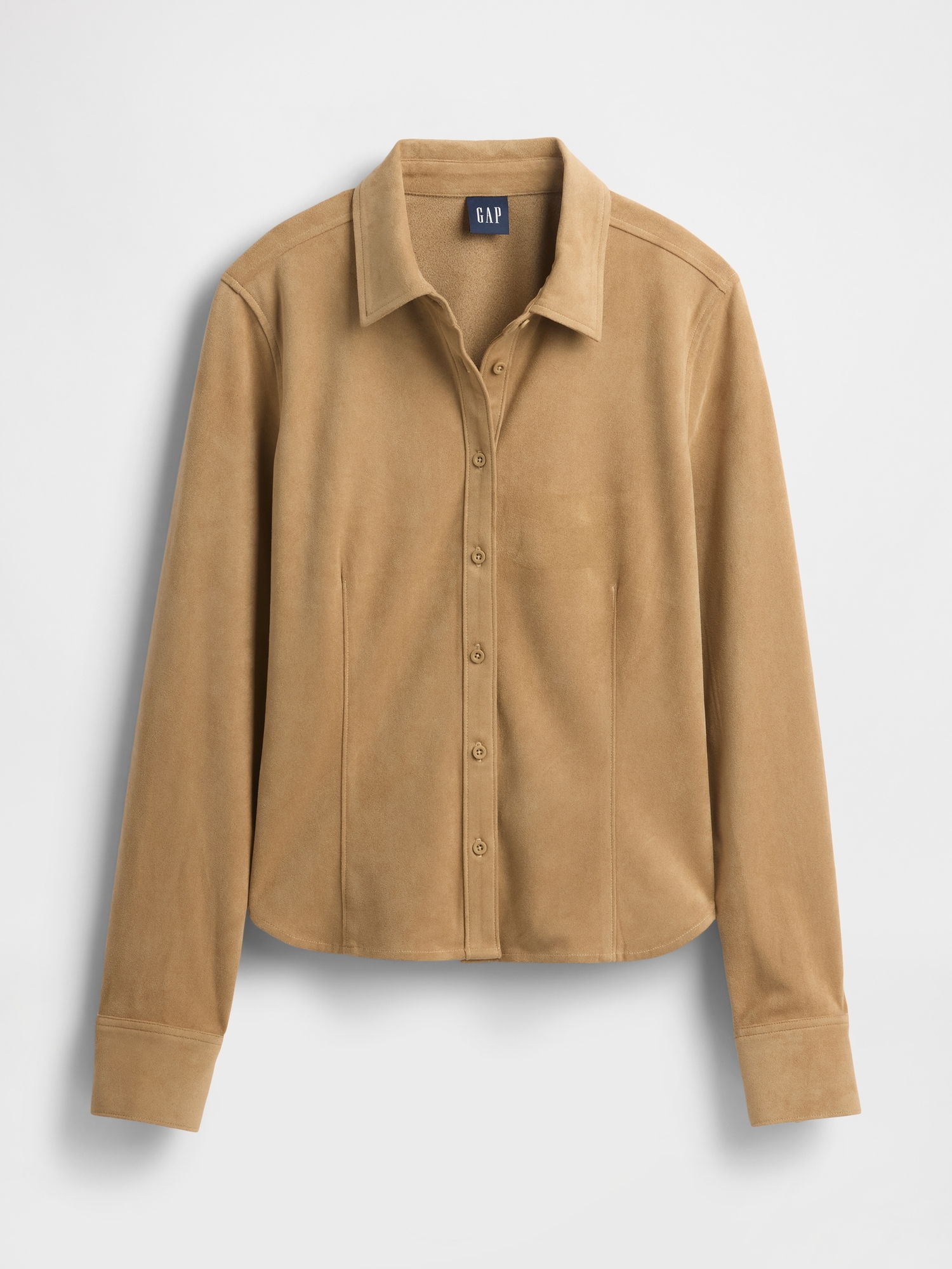Vegan Suede Fitted Shirt