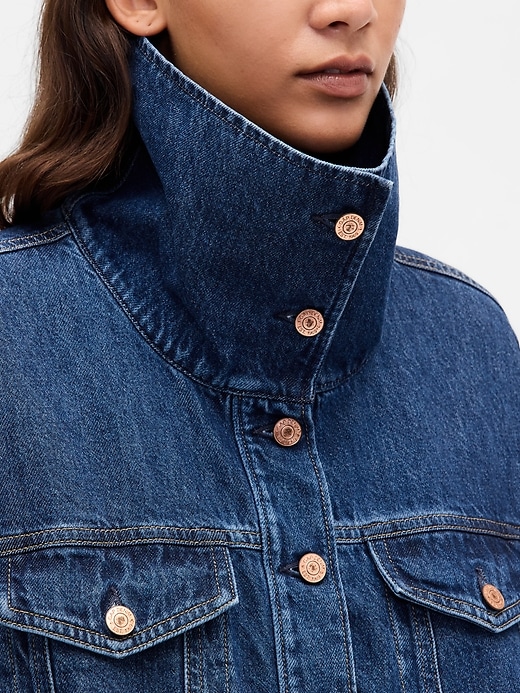 Image number 4 showing, Oversized Cocoon Denim Jacket