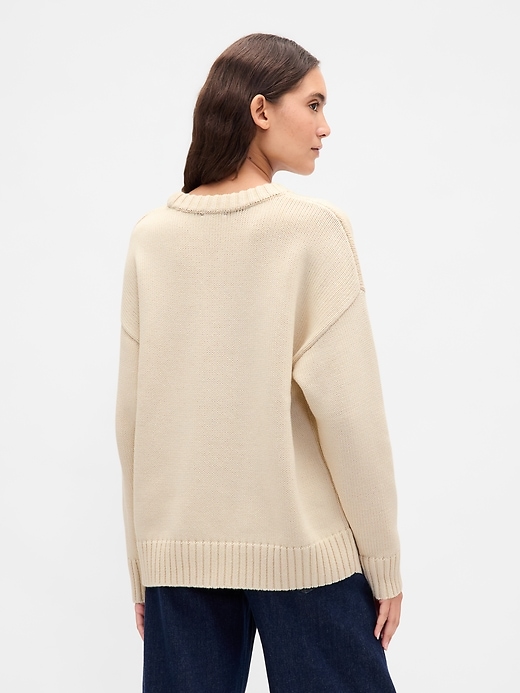 Image number 3 showing, 100% Cotton Oversized Sweater