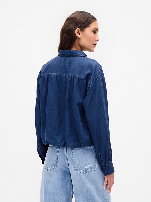 Image number 3 showing, Oversized Bubble Crop Shirt