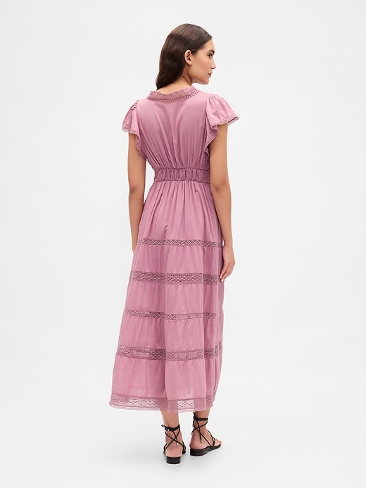 Image number 2 showing, Lace-Trim Midi Dress