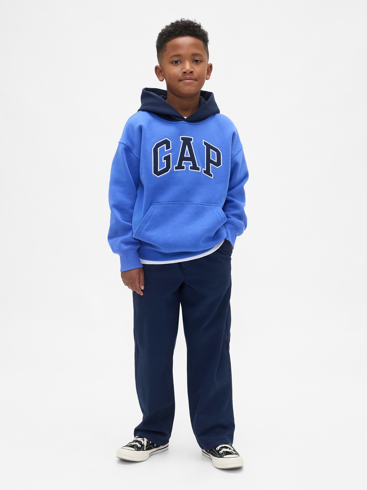 Kids Uniform Relaxed Easy Khakis - Blue