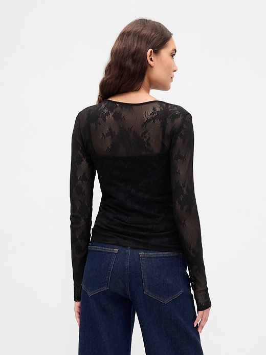 Image number 3 showing, Sheer Lace Top
