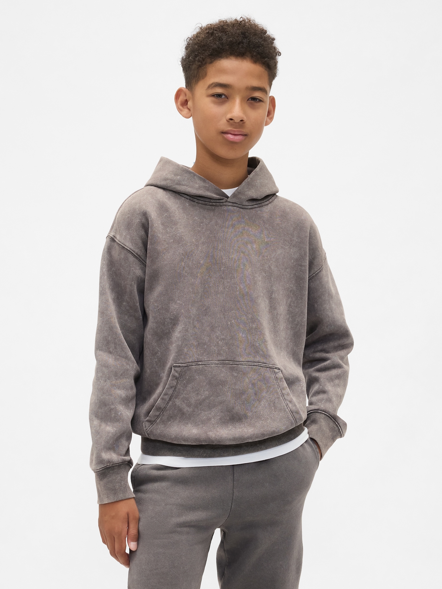 Kids VintageSoft Relaxed Hoodie - Gray
