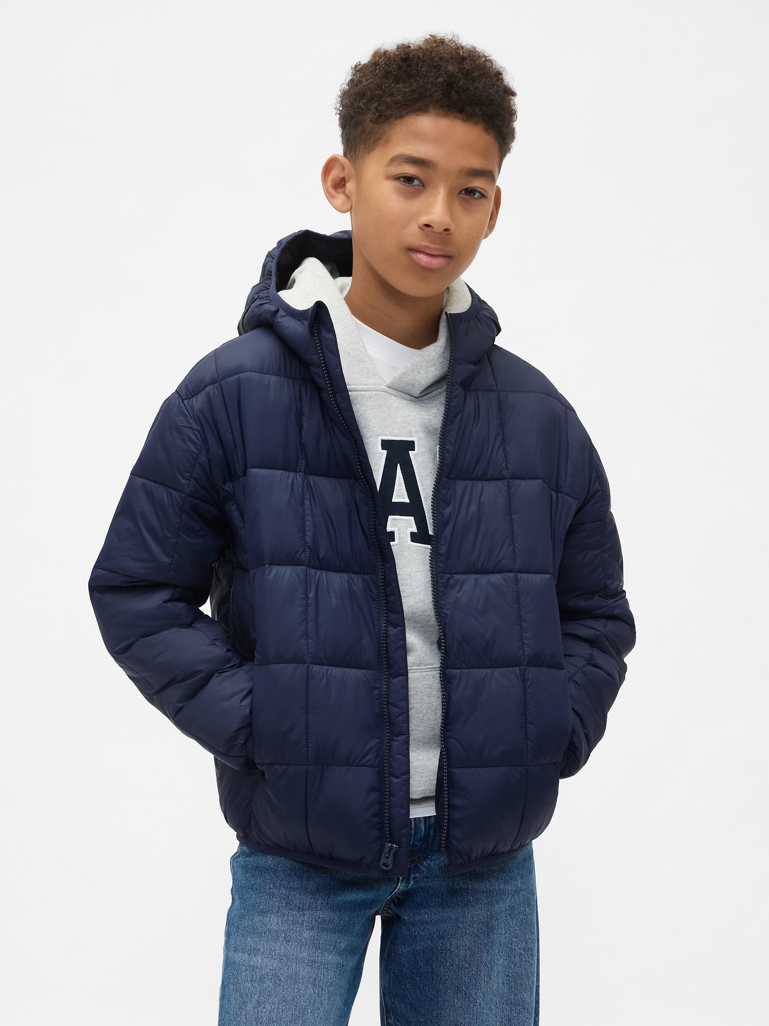 Kids Recycled Lightweight Puffer Jacket