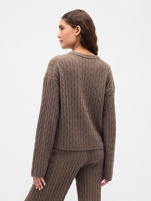 Image number 3 showing, CashSoft Oversized Cable-Knit Sweater