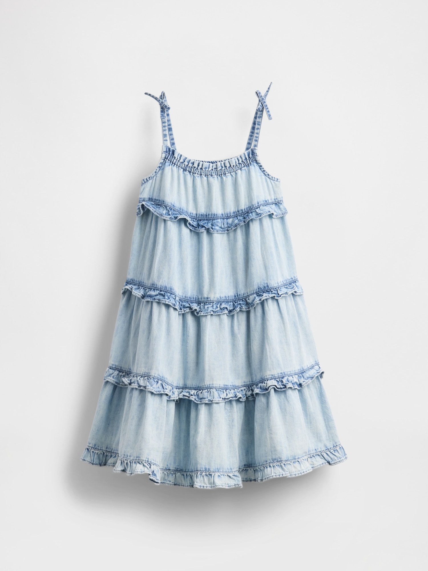 Baby & Toddler Ruffle Tiered Denim Dress - Blue