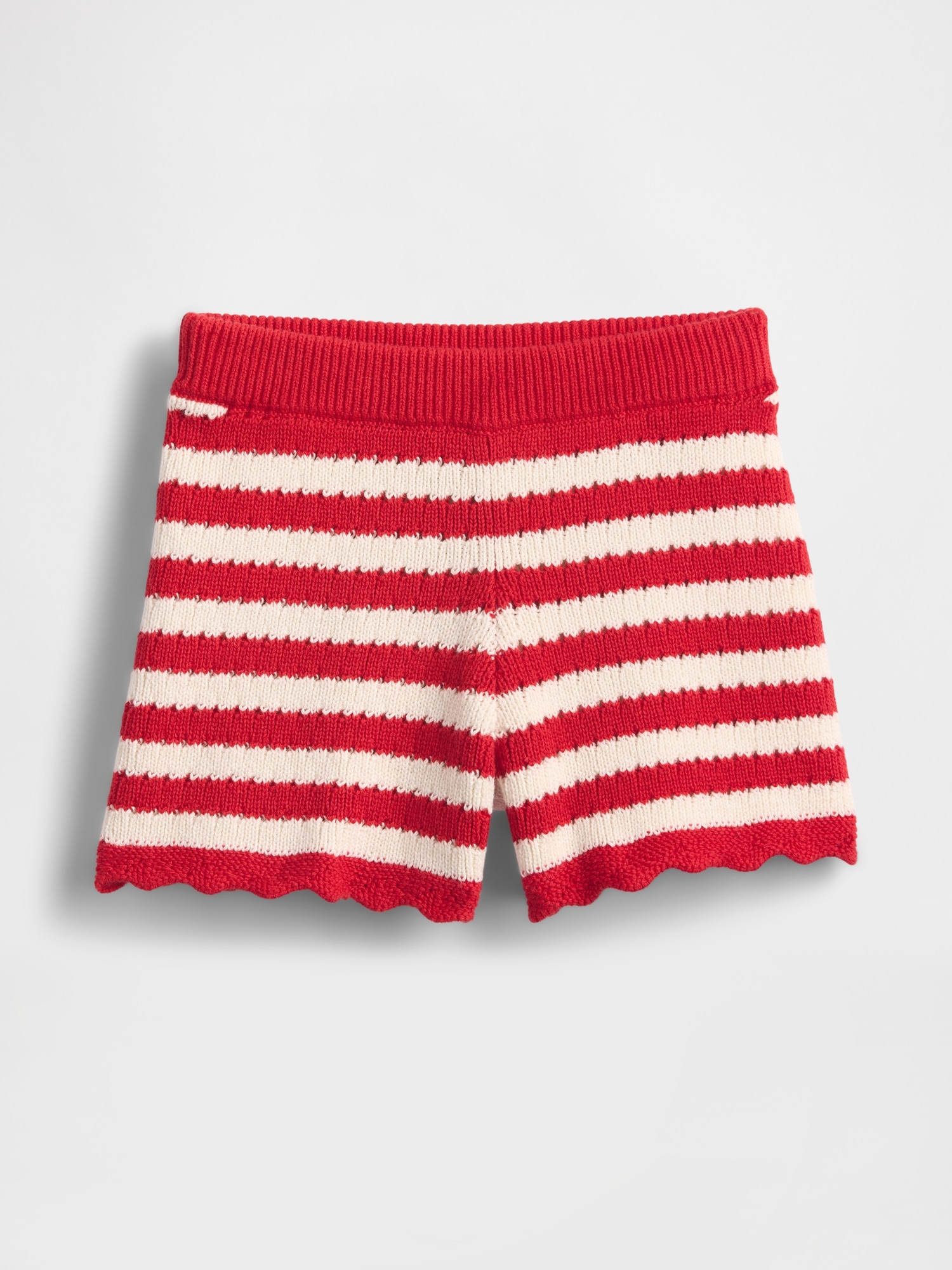 Baby & Toddler Crochet Pull-On Shorts - Red