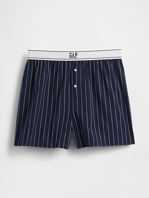 Image number 4 showing, Poplin Logo PJ Boxer Shorts
