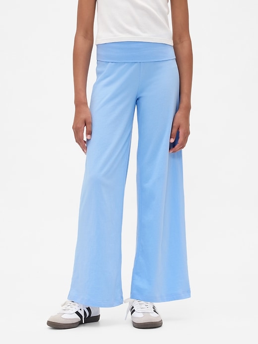 Image number 3 showing, Kids Wide-Leg Foldover Leggings