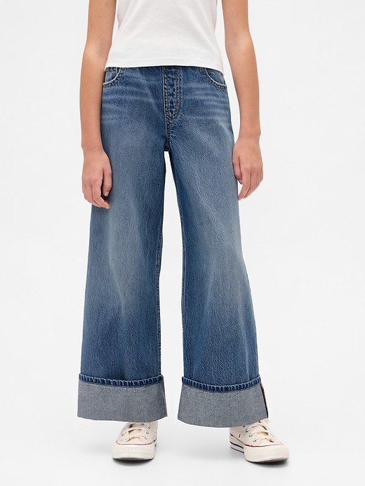 Image number 3 showing, Kids Low Rise Easy Wide-Leg Baggy Jeans