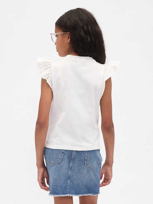 Image number 3 showing, Kids Flutter-Sleeve T-Shirt