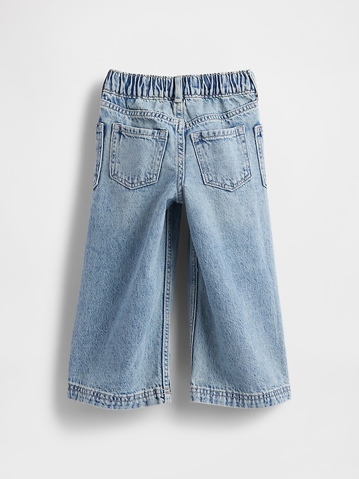 Image number 3 showing, Baby & Toddler Pull-On Baggy Wide-Leg Jeans