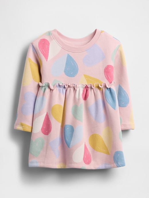 Image number 2 showing, Baby & Toddler Ruffle-Waist Sweatshirt Dress