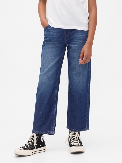 Image number 3 showing, Kids Mid Rise UltraSoft Relaxed Crop Jeans