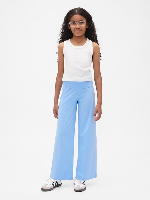 Image number 1 showing, Kids Wide-Leg Foldover Leggings