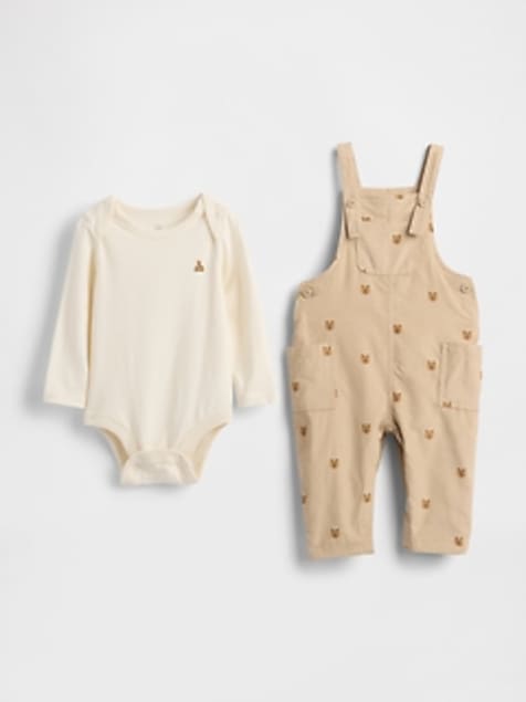 Baby Cord Overall Outfit Set