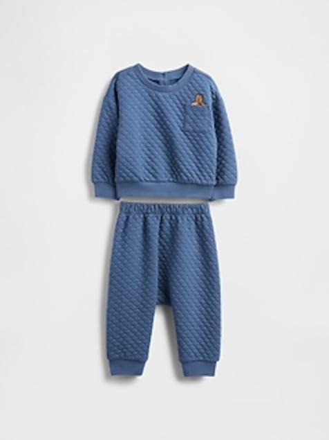 Baby Quilted Brannan Bear Pocket Outfit Set