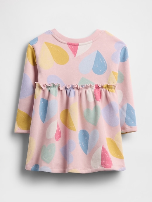 Image number 3 showing, Baby & Toddler Ruffle-Waist Sweatshirt Dress