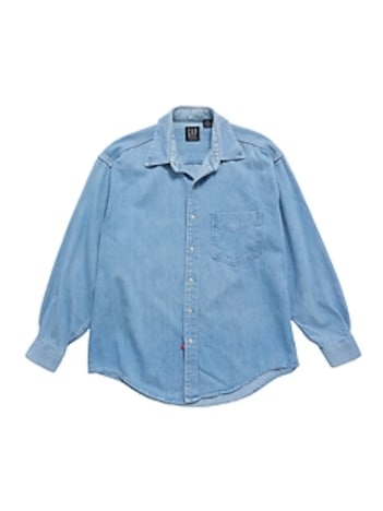 1990s GapVintage Men's Denim Shirt — M