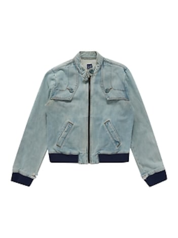 2001 GapVintage Women's Denim Moto Jacket— S