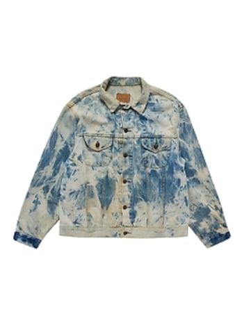 1980s GapVintage Men's Bleached Denim Jacket — XL