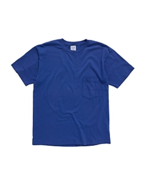 1990s GapVintage Men's Blue Pocket T-Shirt — M