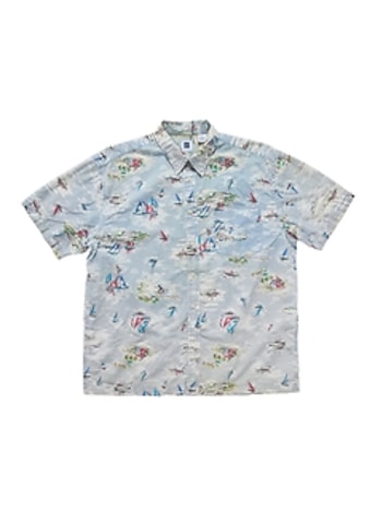 2000s GapVintage Men's Hawaiian Sailboat Shirt — XL