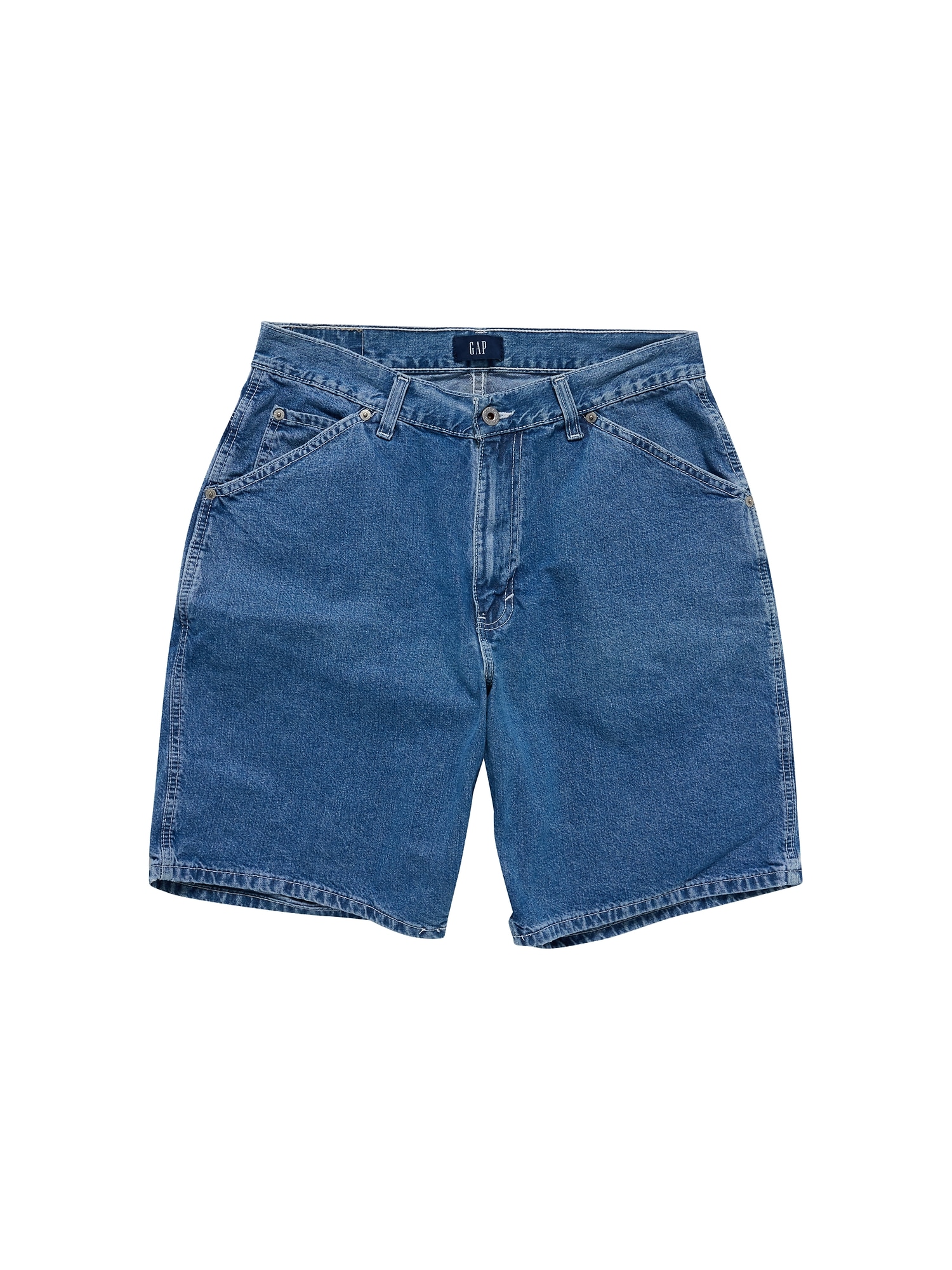 1990s GapVintage Men's Denim Work Shorts — 32 - Blue Denim Wash