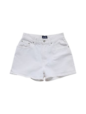 1990s GapVintage Women's White Denim Shorts — 4