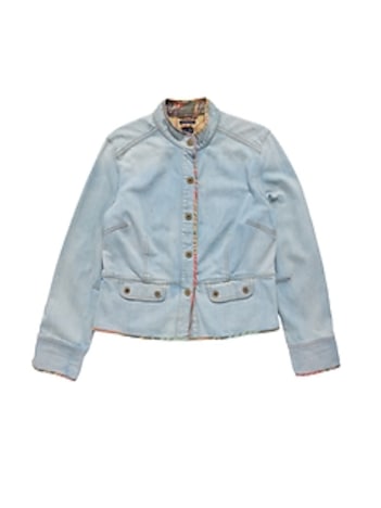 2004 GapVintage Women's Stretch Denim Moto Jacket — L