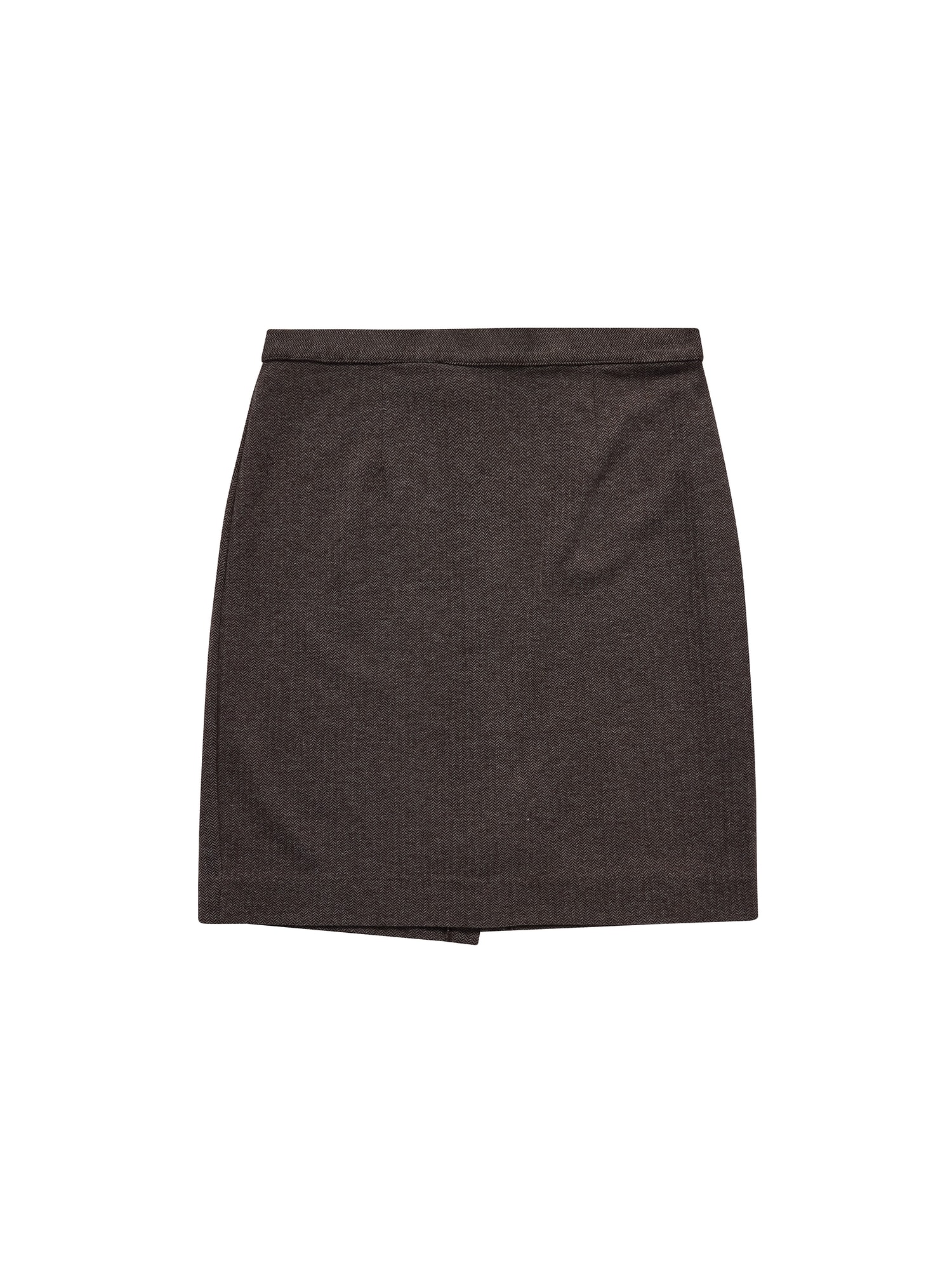 1990s GapVintage Women's Herringbone Wool Pencil Skirt — 10