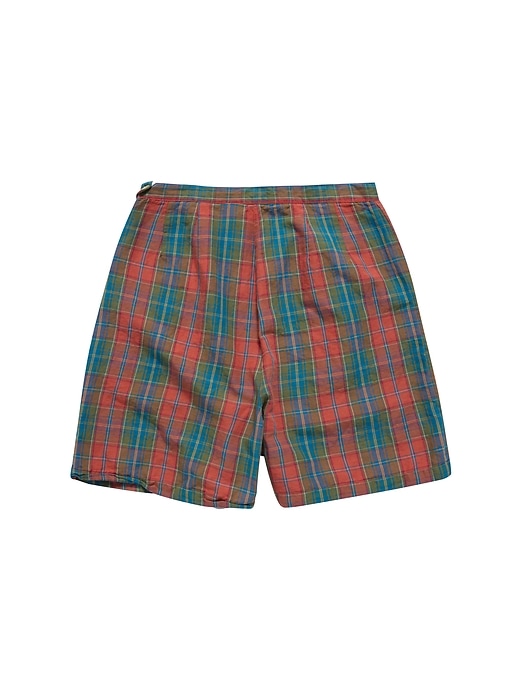 2 of 8 showing, with the color Multi color plaid of product 1990s GapVintage Women's Linen-Cotton Plaid Shorts — 16
