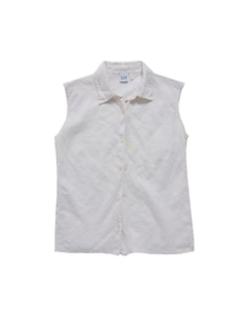 2000s GapVintage Women's Linen Sleeveless Shirt — M