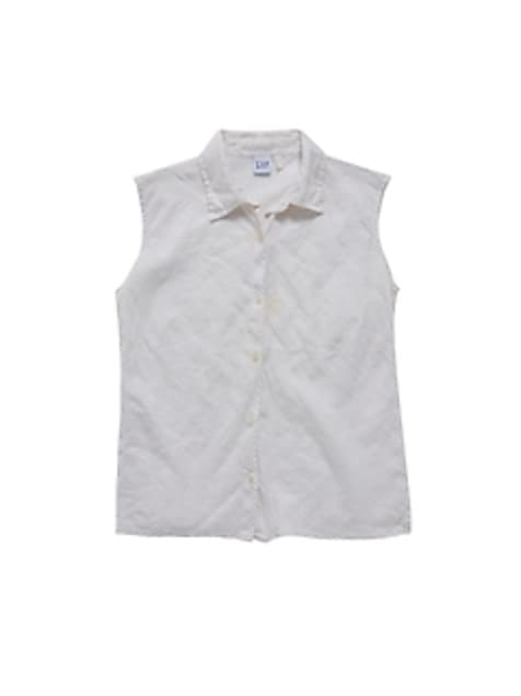 2000s GapVintage Women's Linen Sleeveless Shirt — M