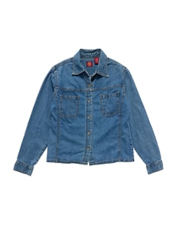 2000s GapVintage Women's Crop Denim Shirt — S